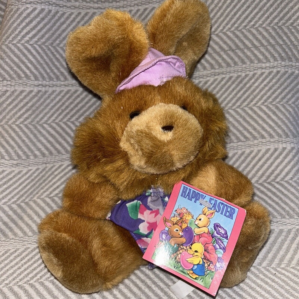 Happy Easter Brown Bunny Plush Commonwealth 1992 NWT P4